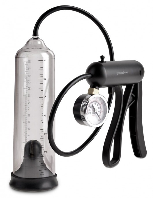 Вакуумная мужская помпа с датчиком давления Pro-Gauge Power Pump - Pipedream - в Ставрополе купить с доставкой