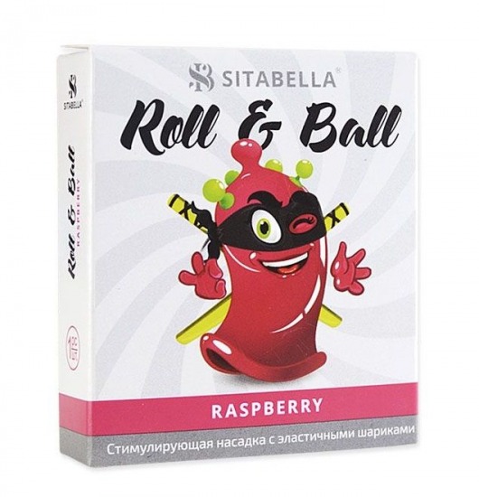 Стимулирующий презерватив-насадка Roll   Ball Raspberry - Sitabella - купить с доставкой в Ставрополе