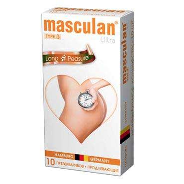 Розовые презервативы Masculan Ultra Long Pleasure с колечками, пупырышками и продлевающим эффектом - 10 шт. - Masculan - купить с доставкой в Ставрополе