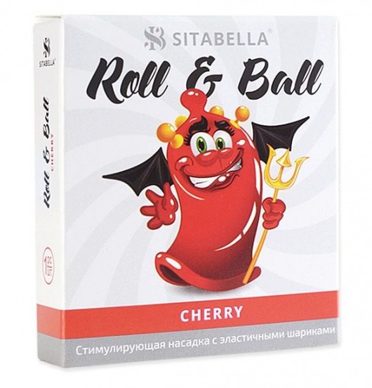 Стимулирующий презерватив-насадка Roll   Ball Cherry - Sitabella - купить с доставкой в Ставрополе