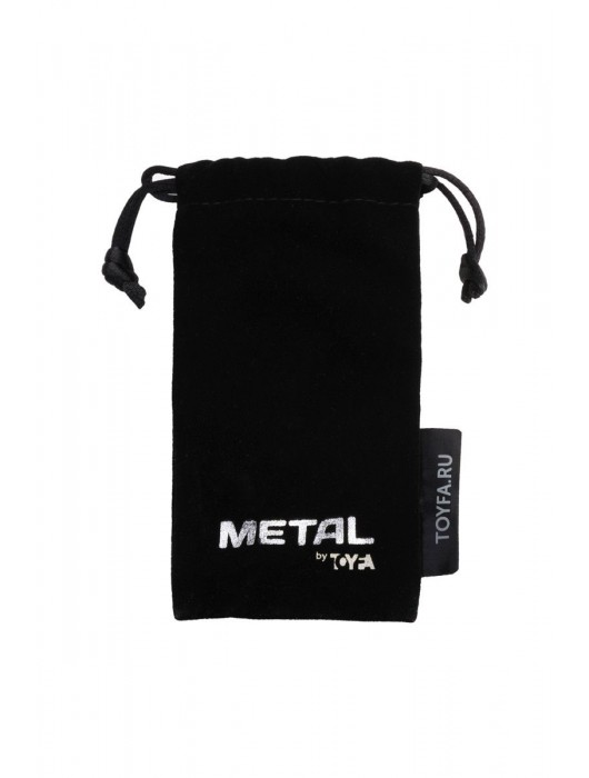 Серебристая коническая анальная пробка с красным кристаллом - 8 см. - ToyFa - купить с доставкой в Ставрополе