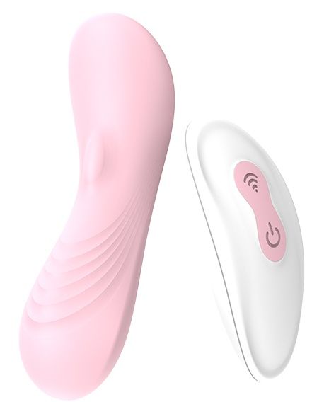 Розовый клиторальный стимулятор REMOTE LAY-ON VIBE - Dream Toys