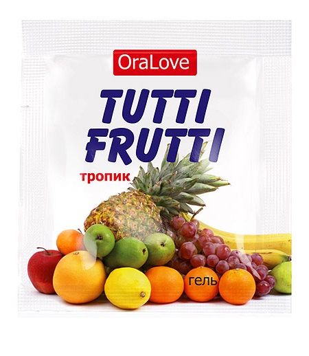 Пробник гель-смазки Tutti-frutti со вкусом тропических фруктов - 4 гр. - Биоритм - купить с доставкой в Ставрополе