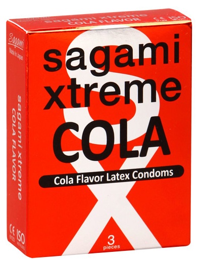 Ароматизированные презервативы Sagami Xtreme COLA - 3 шт. - Sagami - купить с доставкой в Ставрополе