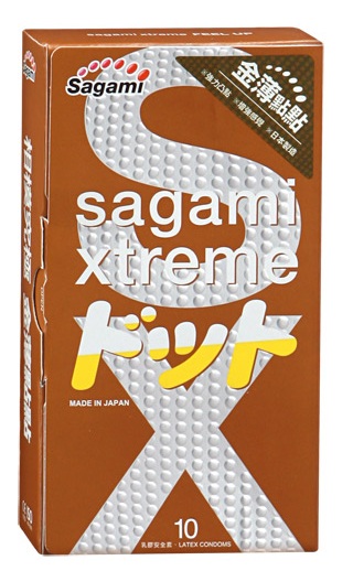 Презервативы Sagami Xtreme FEEL UP с точечной текстурой и линиями прилегания - 10 шт. - Sagami - купить с доставкой в Ставрополе