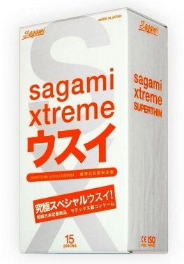 Ультратонкие презервативы Sagami Xtreme SUPERTHIN - 15 шт. - Sagami - купить с доставкой в Ставрополе