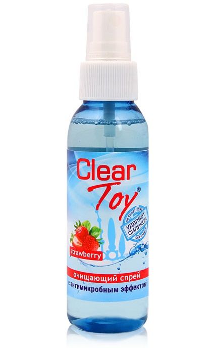 Очищающий спрей для игрушек CLEAR TOY Strawberry - 100 мл. - Биоритм - купить с доставкой в Ставрополе