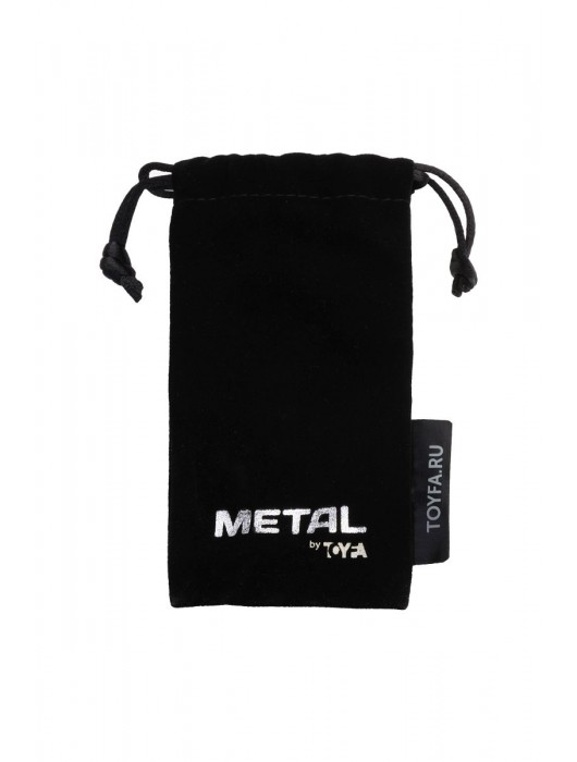 Серебристая конусовидная анальная пробка с фиолетовым кристаллом - 7 см. - ToyFa - купить с доставкой в Ставрополе