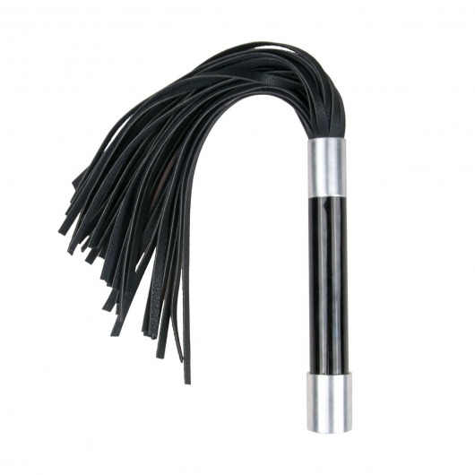 Черная плеть Easytoys Flogger With Metal Grip - 38 см. - Easy toys - купить с доставкой в Ставрополе