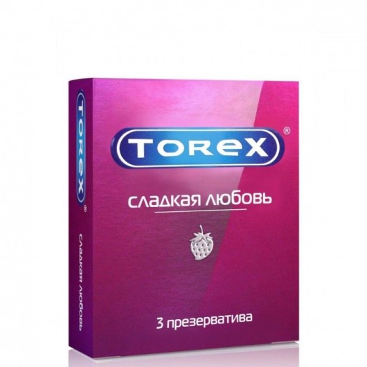 Презервативы Torex  Сладкая любовь  с ароматом клубники - 3 шт. - Torex - купить с доставкой в Ставрополе