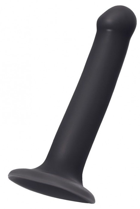 Черный фаллос на присоске Silicone Bendable Dildo M - 18 см. - Strap-on-me - купить с доставкой в Ставрополе