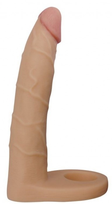 Телесная насадка-фаллоимитатор для двойного проникновения - 17 см. - Lovetoy - купить с доставкой в Ставрополе