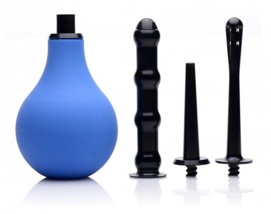 Анальный душ с 3 насадками Premium One-way Valve Anal Douche Set - XR Brands - купить с доставкой в Ставрополе