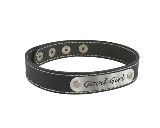 Чокер с белой строчкой Good Girl - Sitabella - купить с доставкой в Ставрополе