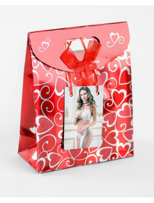 Бело-красный ошейник из натуральной кожи с нежным мехом - БДСМ Арсенал - купить с доставкой в Ставрополе