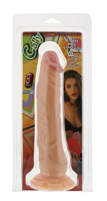 Реалистичный фаллоимитатор на присоске PERSONALITIES CALLY 8 FLESH DONG - 20,2 см. - NMC