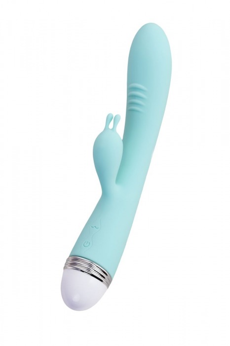 Мятный вибратор-кролик Iris - 22 см. - ToyFa купить в Ставрополе с доставкой в Orgasmix.ru Мятный вибратор-кролик Iris - 22 см. - ToyFa