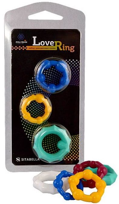 Набор из 3 цветных эрекционных колец Love Ring - Sitabella - в Ставрополе купить с доставкой