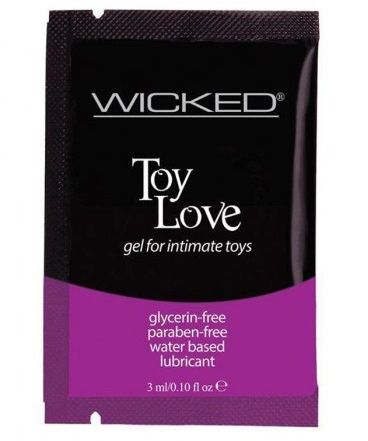 Лубрикант на водной основе для использования с игрушками WICKED Toy Love - 3 мл. - Wicked - купить с доставкой в Ставрополе