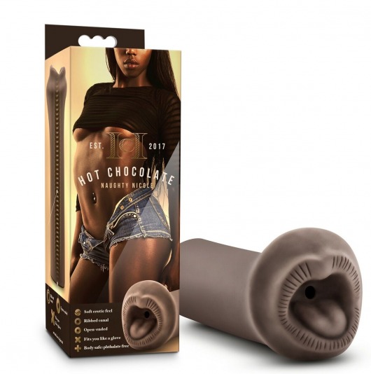 Коричневый мастурбатор-ротик Naughty Nicole - Blush Novelties - в Ставрополе купить с доставкой