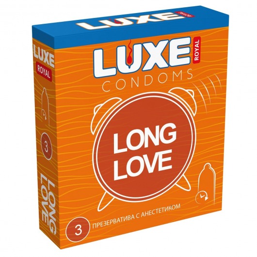 Презервативы с продлевающим эффектом LUXE Royal Long Love - 3 шт. - Luxe - купить с доставкой в Ставрополе