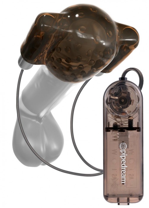 Дымчатый вибростимулятор головки пениса Dual Vibrating Head Teaser - Pipedream - в Ставрополе купить с доставкой