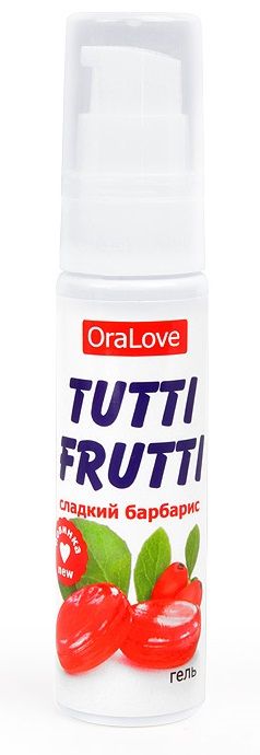 Гель-смазка Tutti-frutti со вкусом барбариса - 30 гр. - Биоритм - купить с доставкой в Ставрополе
