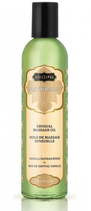 Массажное масло Naturals Vanilla Sandalwood с ароматом ванили и сандала - 236 мл. - Kama Sutra - купить с доставкой в Ставрополе