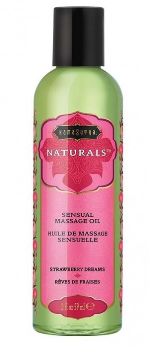 Массажное масло Naturals Strawberry Dreams с ароматом клубники - 59 мл. - Kama Sutra - купить с доставкой в Ставрополе