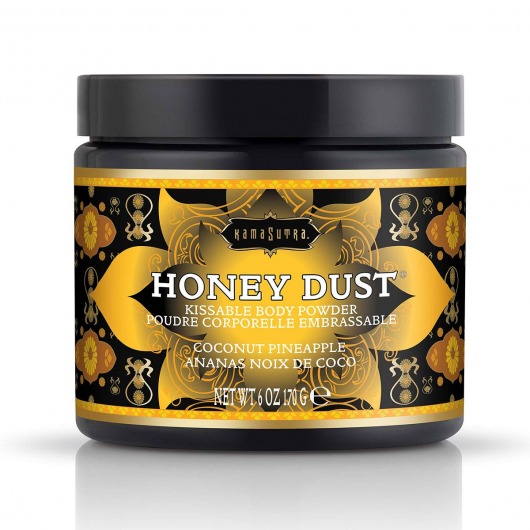 Пудра для тела Honey Dust Body Powder с ароматом кокоса и ананаса - 170 гр. - Kama Sutra - купить с доставкой в Ставрополе