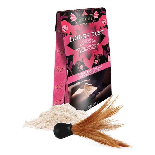 Пудра для тела Honey Dust Body Powder с ароматом клубники - 28 гр. - Kama Sutra - купить с доставкой в Ставрополе