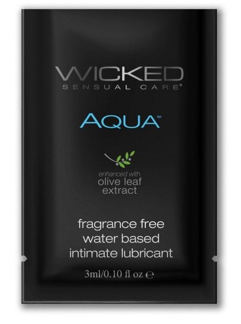 Легкий лубрикант на водной основе с алое Wicked Aqua - 3 мл. - Wicked - купить с доставкой в Ставрополе