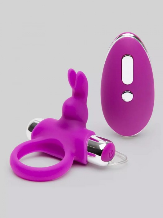 Лиловое виброкольцо с пультом ДУ Remote Control Cock Ring - Happy Rabbit - в Ставрополе купить с доставкой