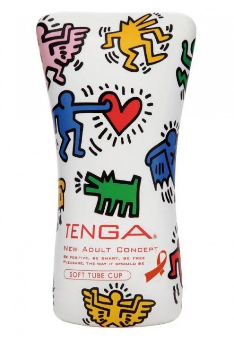 Мастурбатор-туба Keith Haring Soft Tube CUP - Tenga - в Ставрополе купить с доставкой