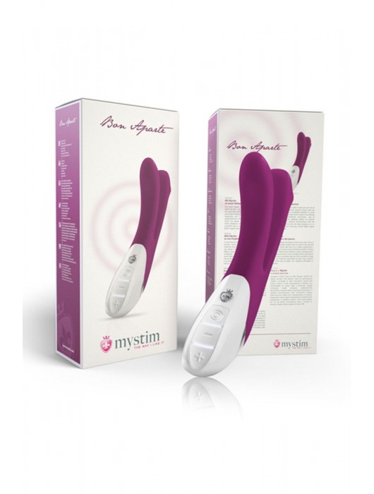 Двойной лиловый вибратор Mystim Bon Aparte - 25 см. - MyStim