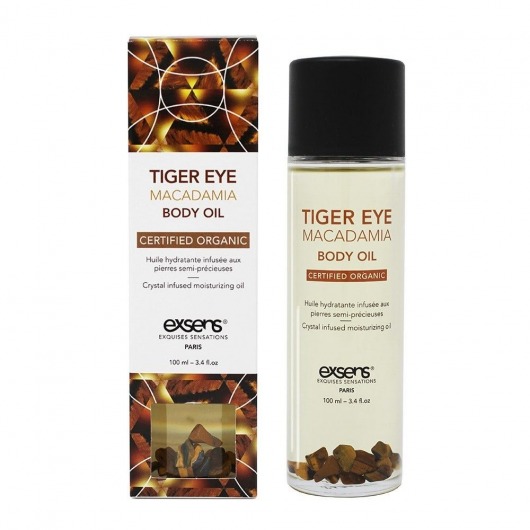 Органическое массажное масло TIGER EYE MACADAMIA - 100 мл. - Exsens - купить с доставкой в Ставрополе