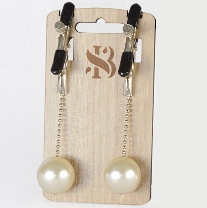 Зажимы на соски с бусинами под жемчуг Pearl - Sitabella - купить с доставкой в Ставрополе