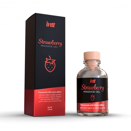 Массажный гель с ароматом клубники Strawberry - 30 мл. - INTT - купить с доставкой в Ставрополе