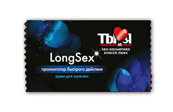 Пролонгирующий крем LongSex в одноразовой упаковке - 1,5 гр. - Биоритм - купить с доставкой в Ставрополе