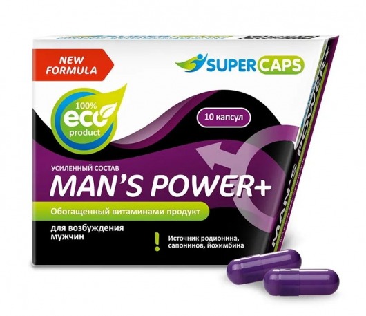 Возбуждающее средство для мужчин Mans Power plus - 10 капсул (0,35 гр.) +1 в подарок - SuperCaps - купить с доставкой в Ставрополе