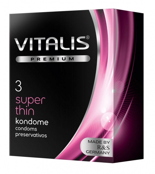 Ультратонкие презервативы VITALIS PREMIUM super thin - 3 шт. - Vitalis - купить с доставкой в Ставрополе