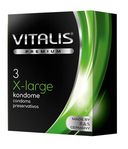 Презервативы увеличенного размера VITALIS PREMIUM x-large - 3 шт. - Vitalis - купить с доставкой в Ставрополе