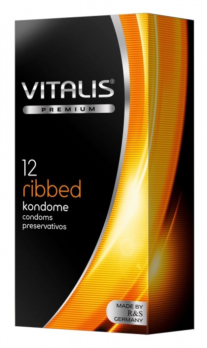 Ребристые презервативы VITALIS PREMIUM ribbed - 12 шт. - Vitalis - купить с доставкой в Ставрополе