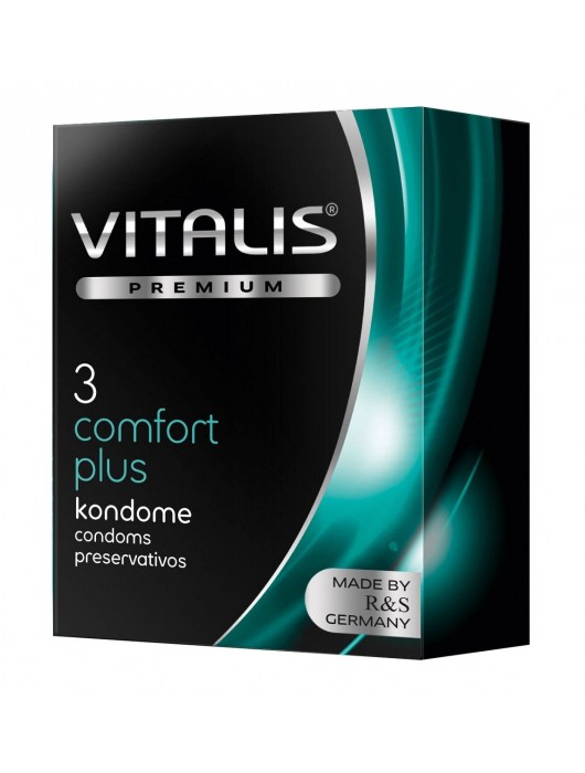 Контурные презервативы VITALIS PREMIUM comfort plus - 3 шт. - Vitalis - купить с доставкой в Ставрополе