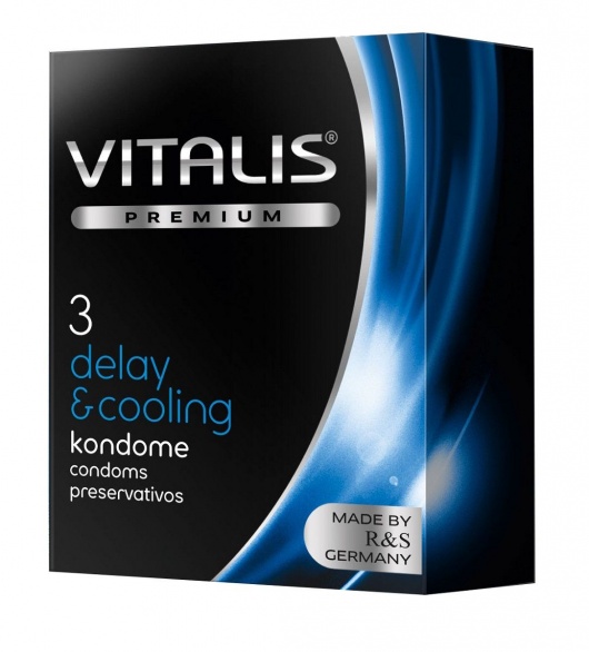 Презервативы VITALIS PREMIUM delay   cooling с охлаждающим эффектом - 3 шт. - Vitalis - купить с доставкой в Ставрополе