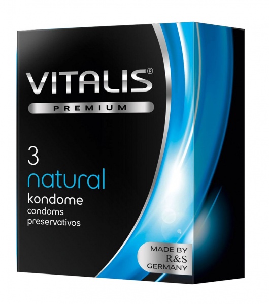 Классические презервативы VITALIS PREMIUM natural - 3 шт. - Vitalis - купить с доставкой в Ставрополе
