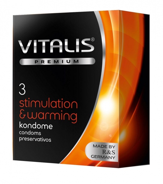 Презервативы VITALIS PREMIUM stimulation   warming с согревающим эффектом - 3 шт. - Vitalis - купить с доставкой в Ставрополе