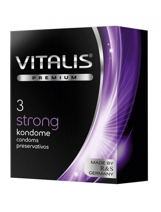 Презервативы с утолщенной стенкой VITALIS PREMIUM strong - 3 шт. - Vitalis - купить с доставкой в Ставрополе