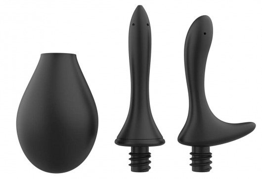 Черный анальный душ Nexus Anal Douche Set с 2 сменными насадками - Nexus Range - купить с доставкой в Ставрополе