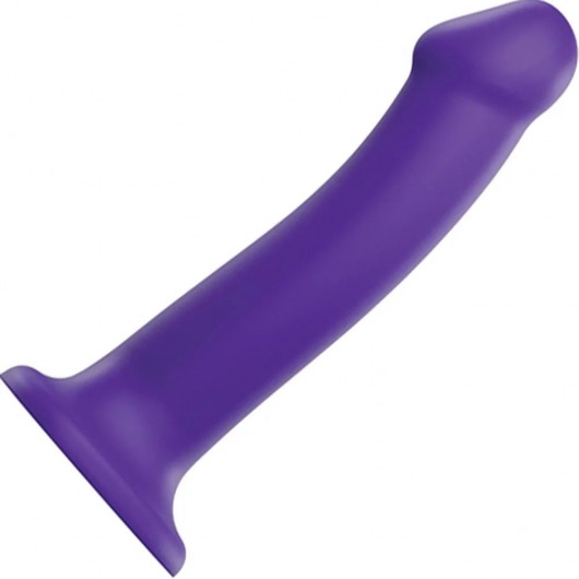 Фиолетовый фаллоимитатор-насадка Strap-On-Me Dildo Dual Density size L - 19 см. - Strap-on-me - купить с доставкой в Ставрополе